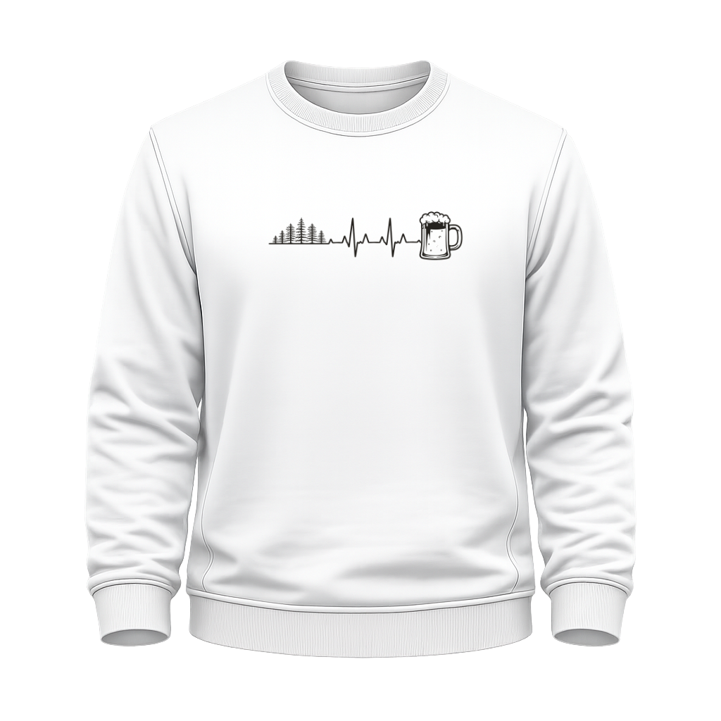 Herzschlag Wälder und Bier – Wander Sweatshirt
