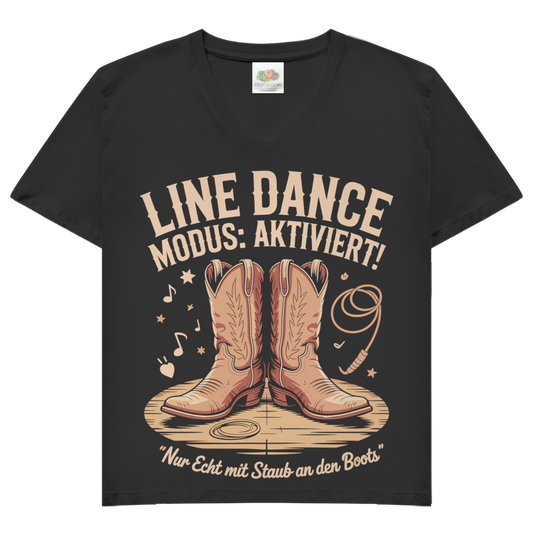 L Dance - Damen Basic V-Neck T-Shirt