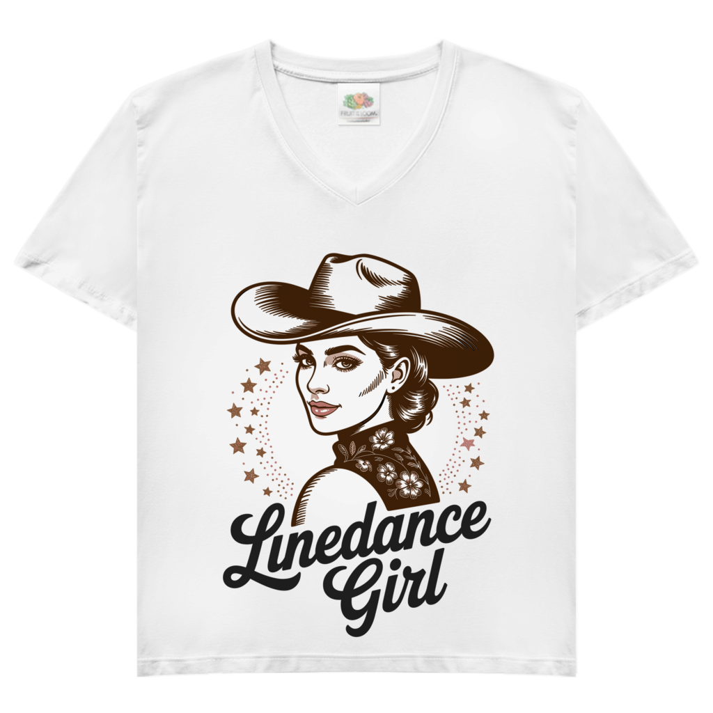 Lingir - Damen Basic V-Neck T-Shirt