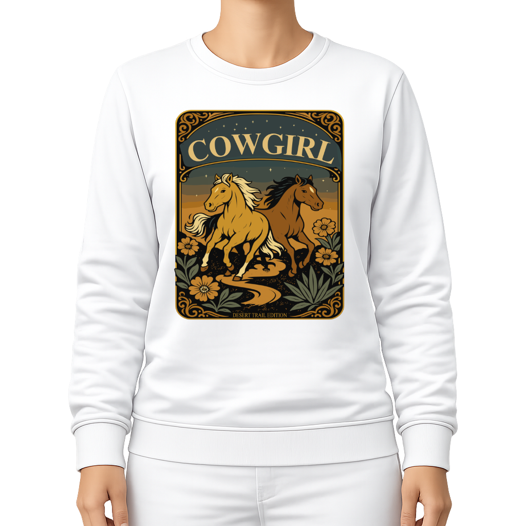 Cowgirl Pferde – Western Sweatshirt