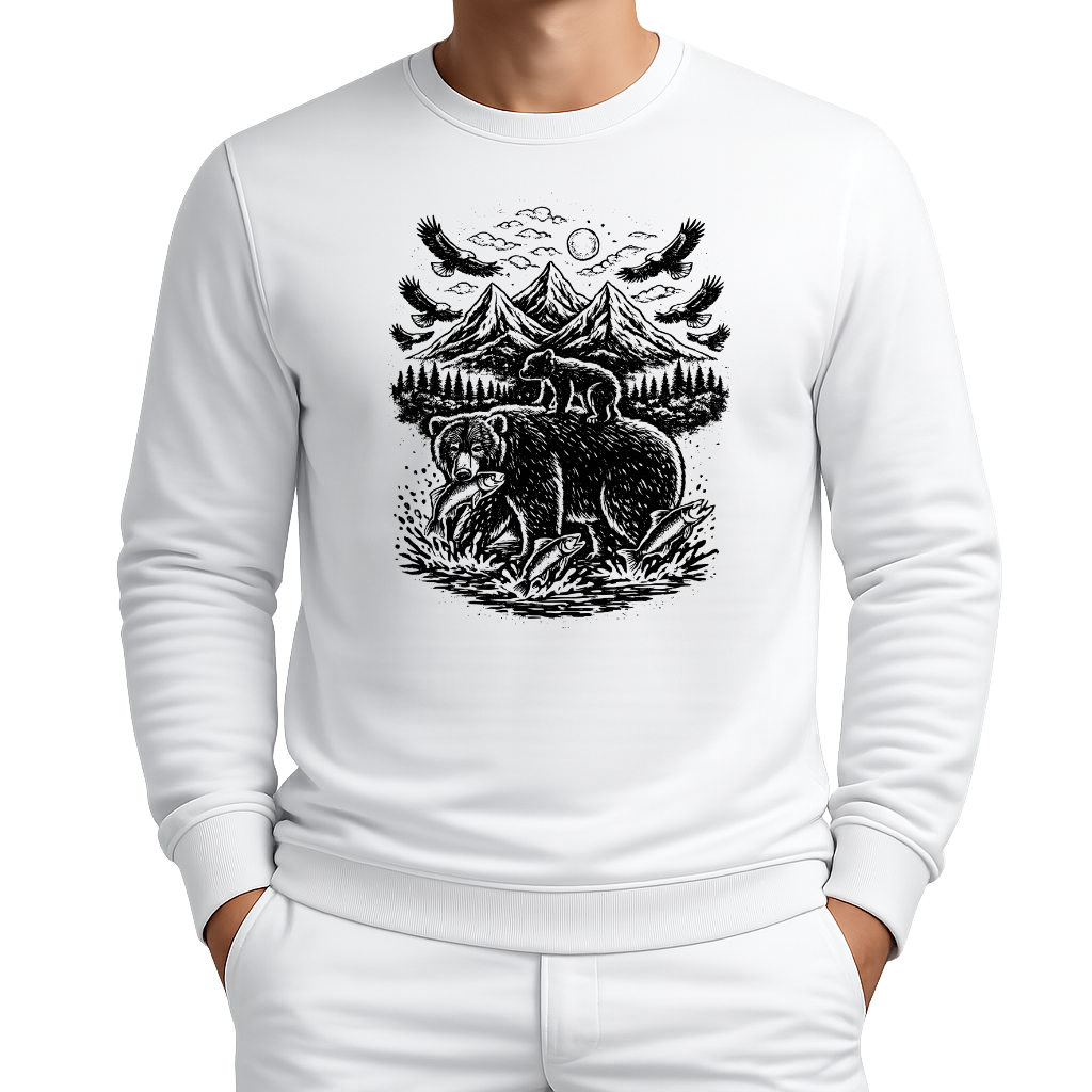 Bärenmotiv – Western Sweatshirt
