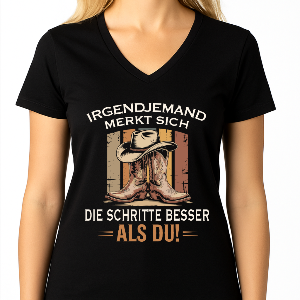 Schrima - Damen Basic V-Neck T-Shirt