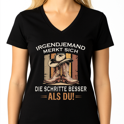 Schrima - Damen Basic V-Neck T-Shirt