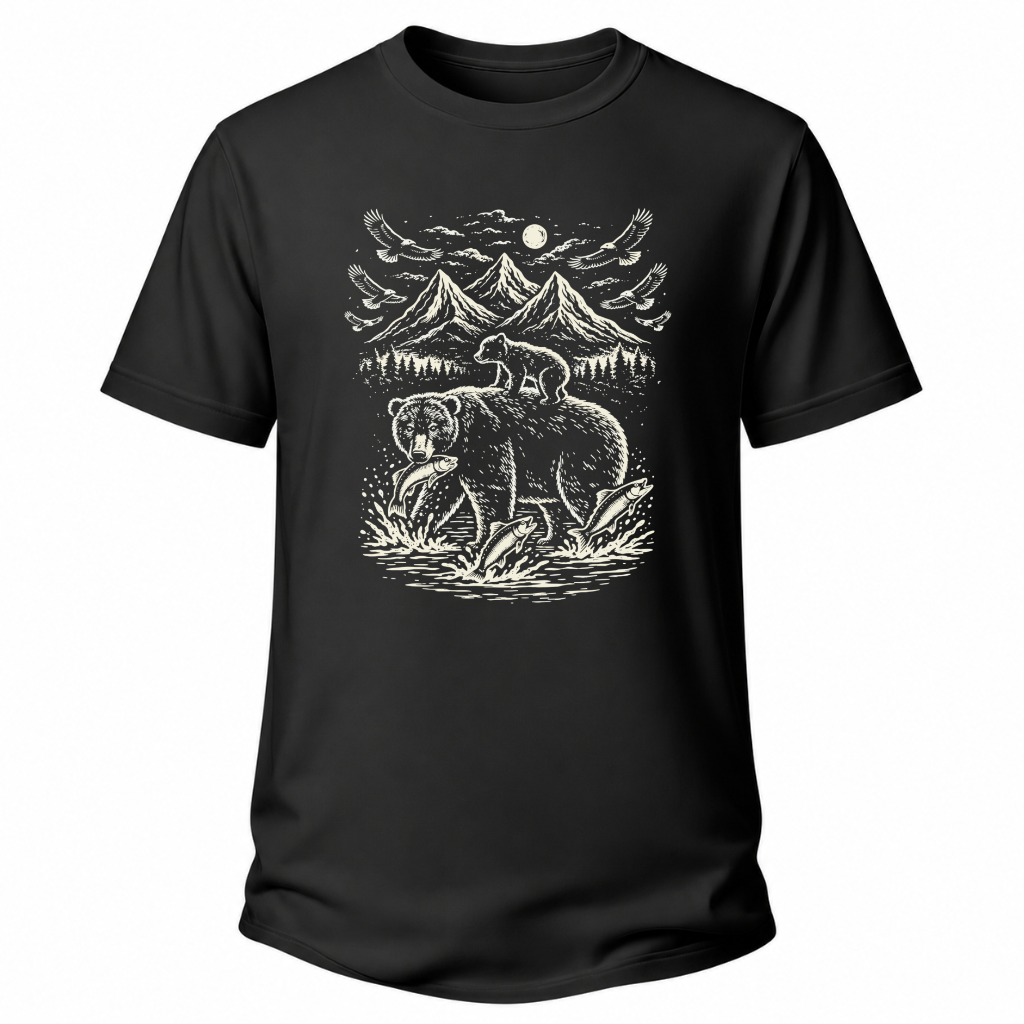 Bärenmotiv – Natur T-Shirt