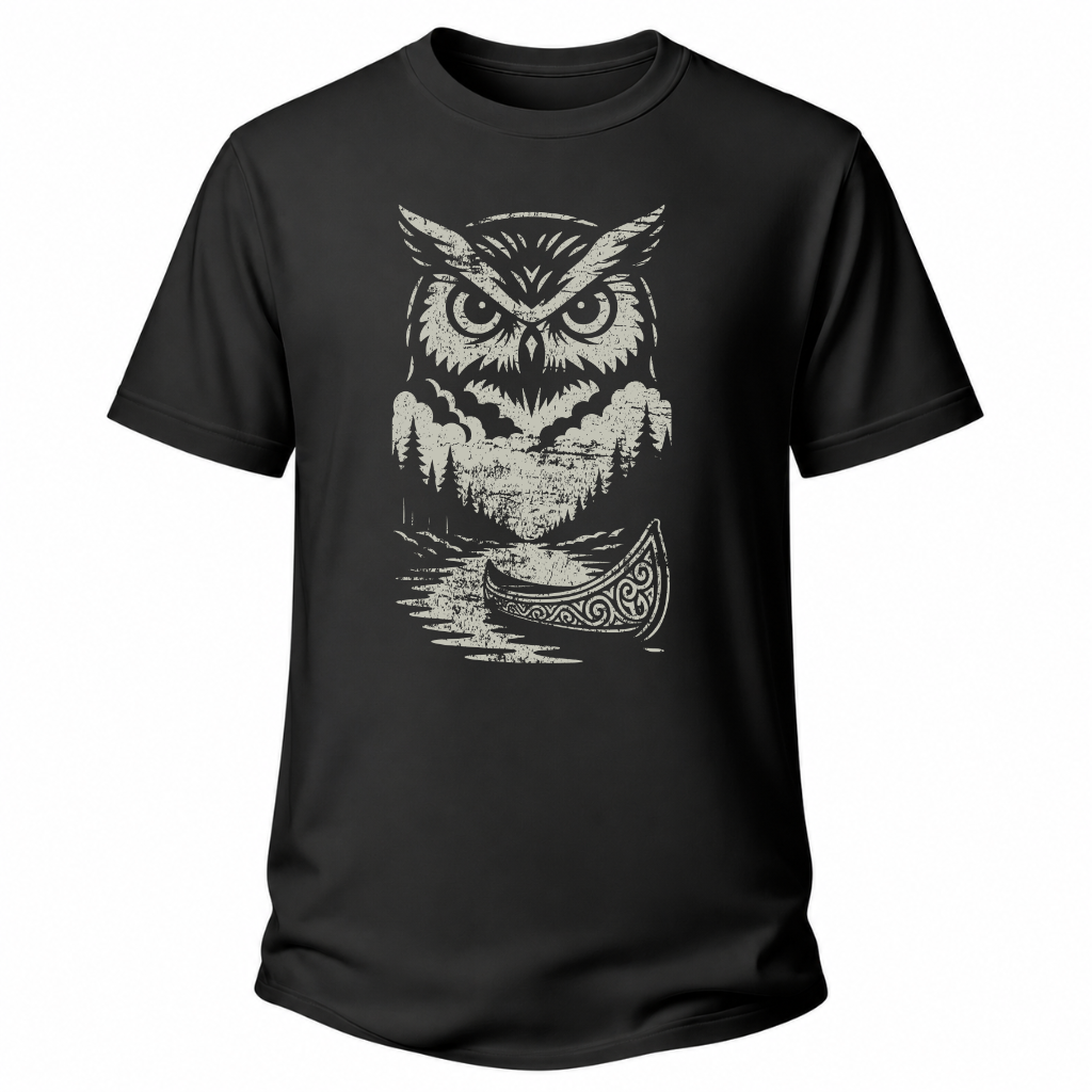 Eule & Kanu – Natur T-Shirt