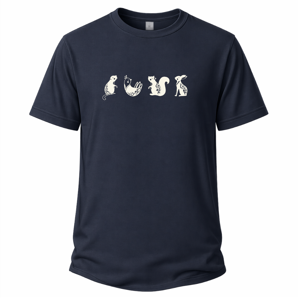 Vier Tiere – Wander T‑Shirt