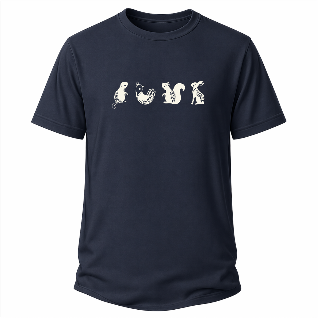 Vier Tiere – Wander T‑Shirt