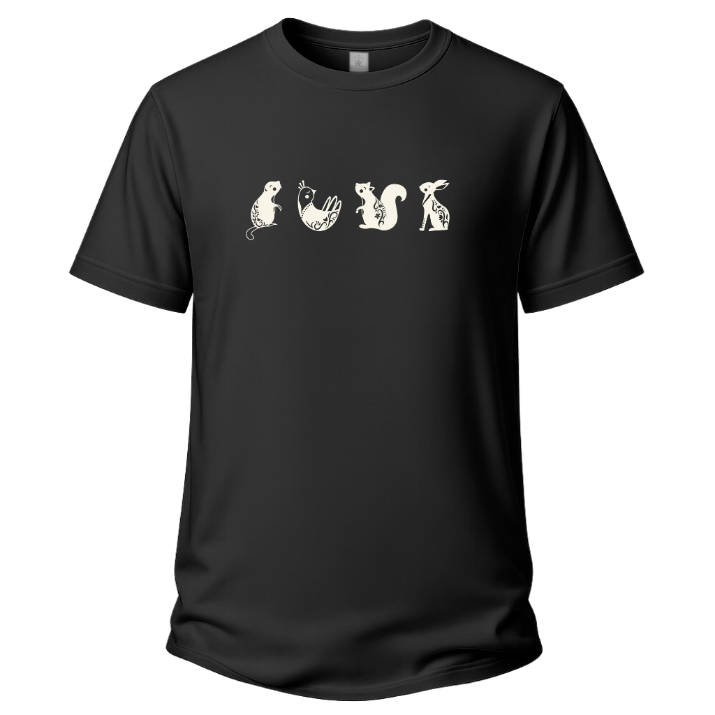 Vier Tiere – Wander T‑Shirt