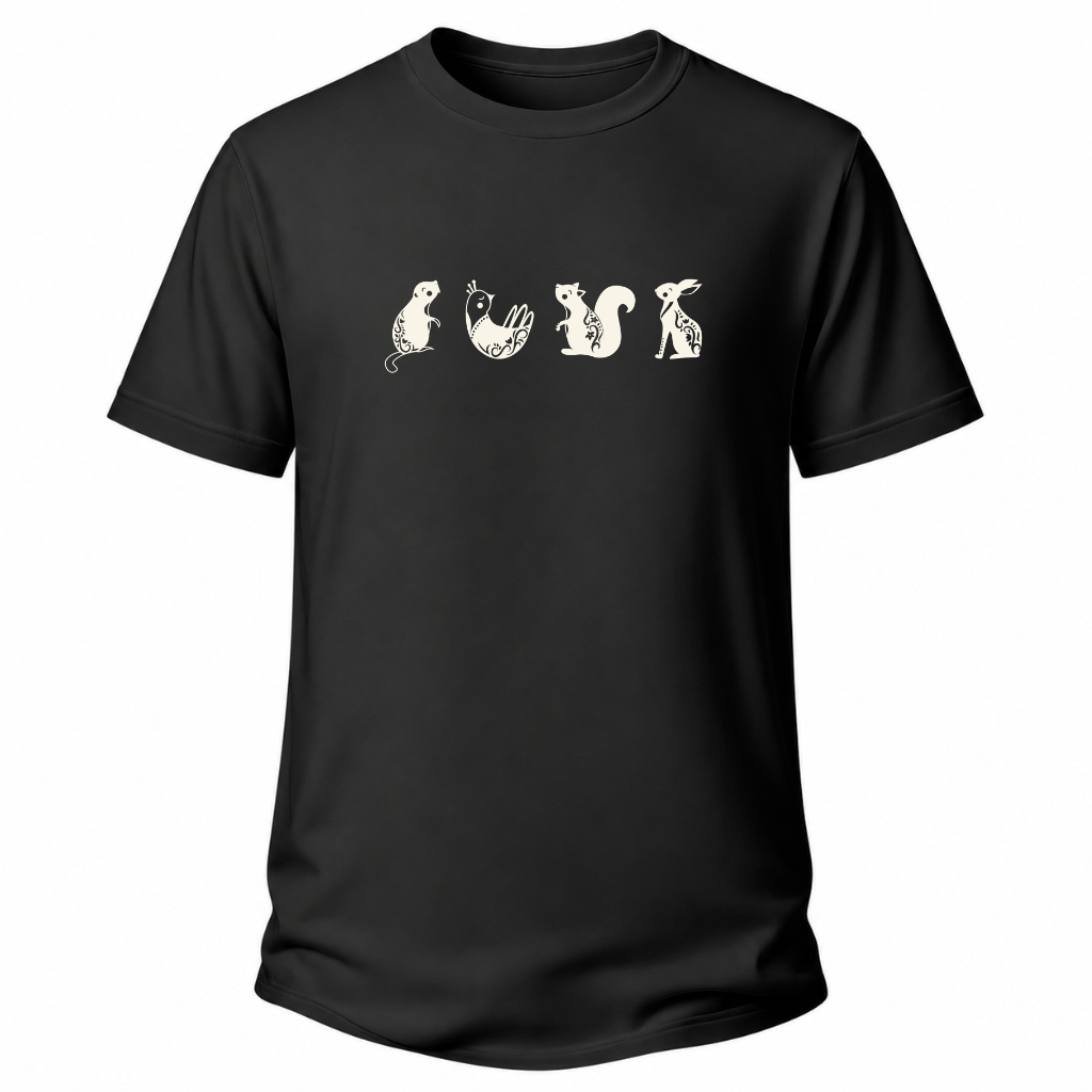 Vier Tiere – Wander T‑Shirt