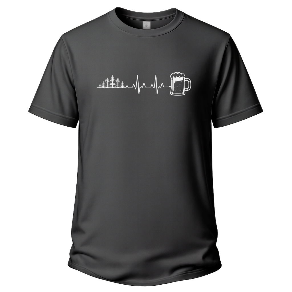 Herzschlag Wälder und Bier – Wander T‑Shirt