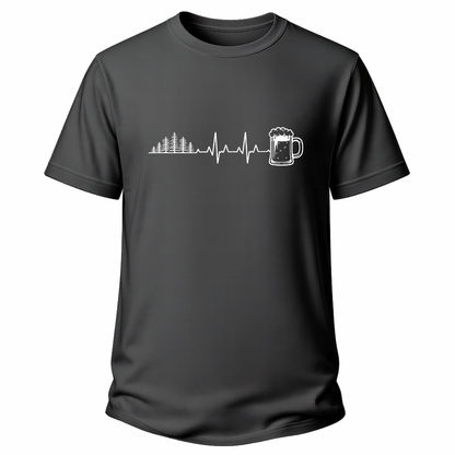 Herzschlag Wälder und Bier – Wander T‑Shirt