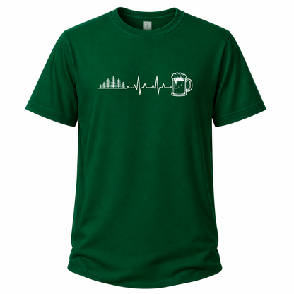 Herzschlag Wälder und Bier – Wander T‑Shirt