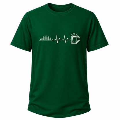 Herzschlag Wälder und Bier – Wander T‑Shirt