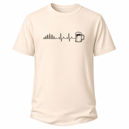 Herzschlag Wälder und Bier – Wander T‑Shirt