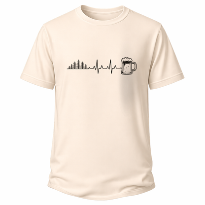 Herzschlag Wälder und Bier – Wander T‑Shirt
