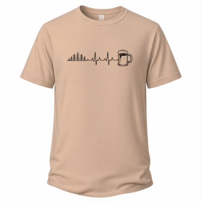 Herzschlag Wälder und Bier – Wander T‑Shirt