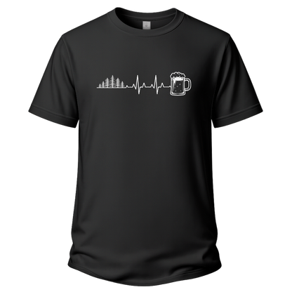 Herzschlag Wälder und Bier – Wander T‑Shirt