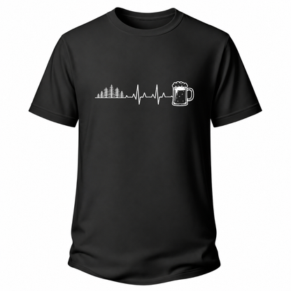 Herzschlag Wälder und Bier – Wander T‑Shirt