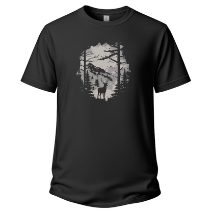 Hirsch im Wald– Wander T‑Shirt