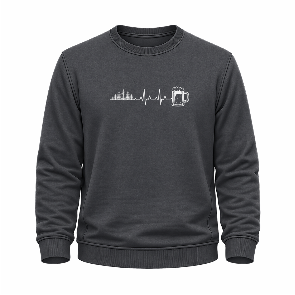 Herzschlag Wälder und Bier – Wander Sweatshirt