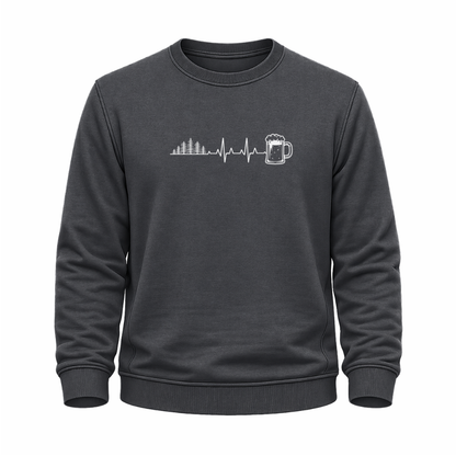 Herzschlag Wälder und Bier – Wander Sweatshirt