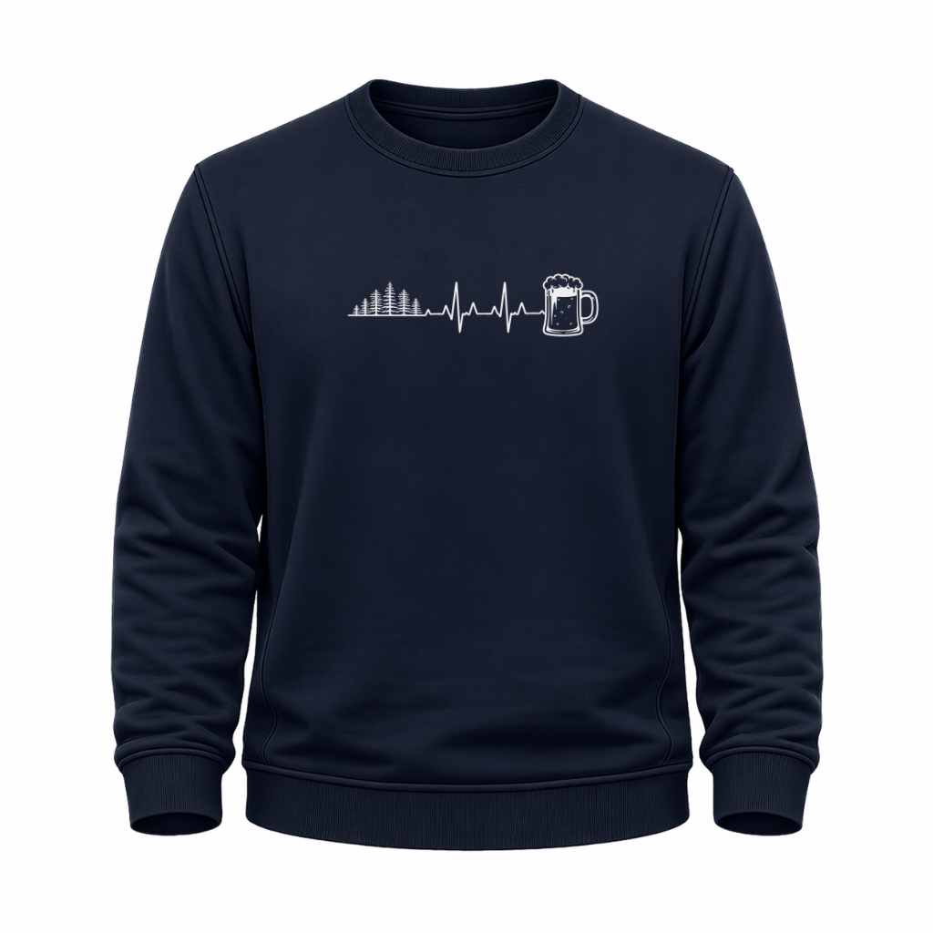Herzschlag Wälder und Bier – Wander Sweatshirt