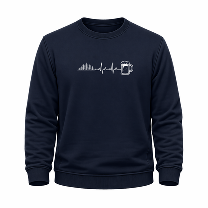 Herzschlag Wälder und Bier – Wander Sweatshirt