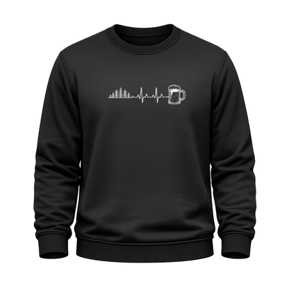 Herzschlag Wälder und Bier – Wander Sweatshirt