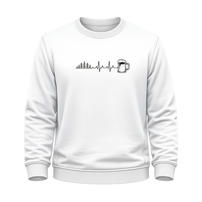 Herzschlag Wälder und Bier – Wander Sweatshirt