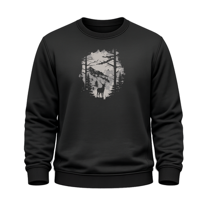 Hirsch im Wald – Wander Sweatshirt