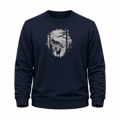 Hirsch im Wald – Wander Sweatshirt