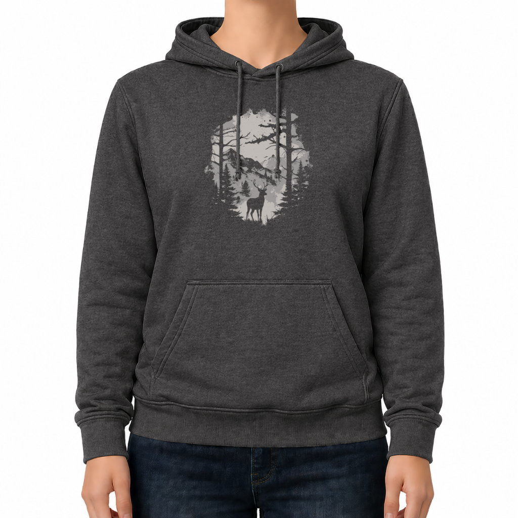 Hirsch im Wald - Wander Hoodie