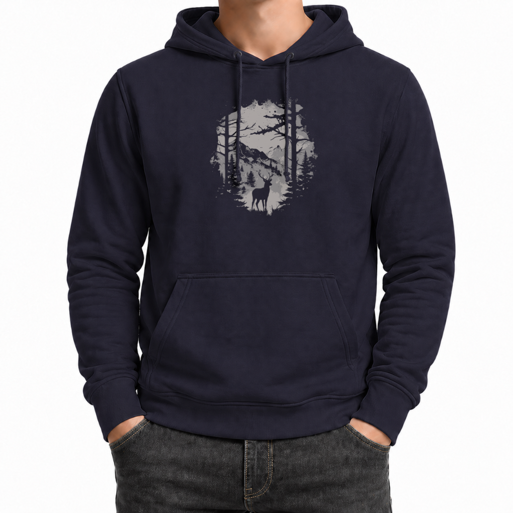 Hirsch im Wald - Wander Hoodie
