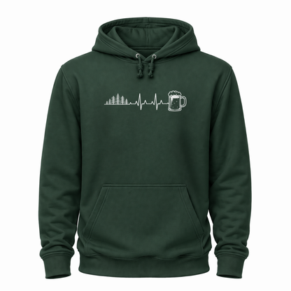 Herzschlag Wälder und Bier - Wander Hoodie