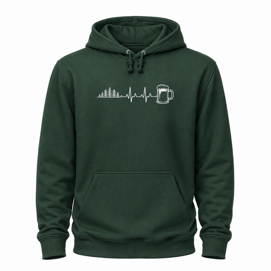 Herzschlag Wälder und Bier - Wander Hoodie
