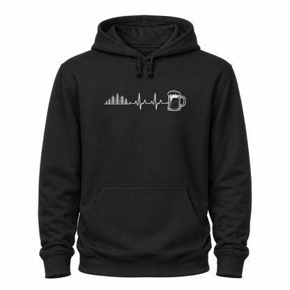 Herzschlag Wälder und Bier - Wander Hoodie