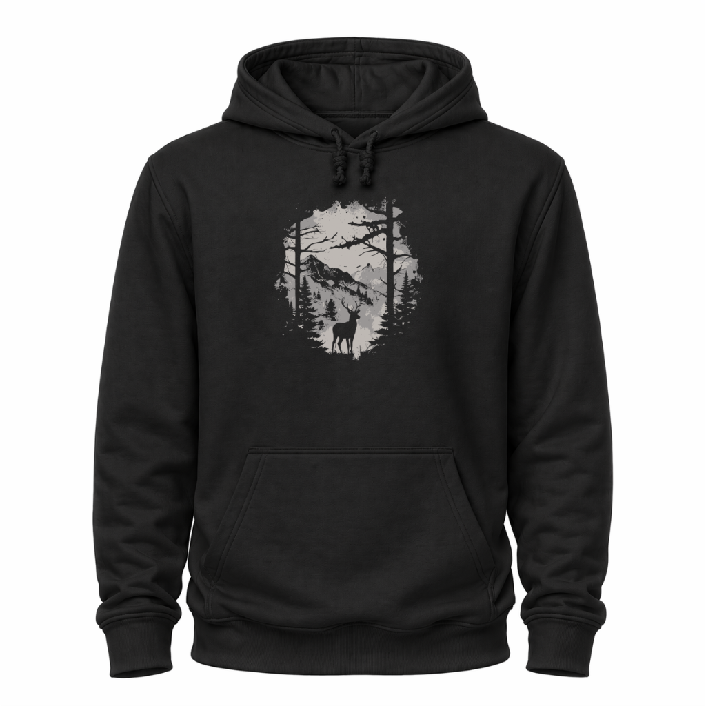 Hirsch im Wald - Wander Hoodie