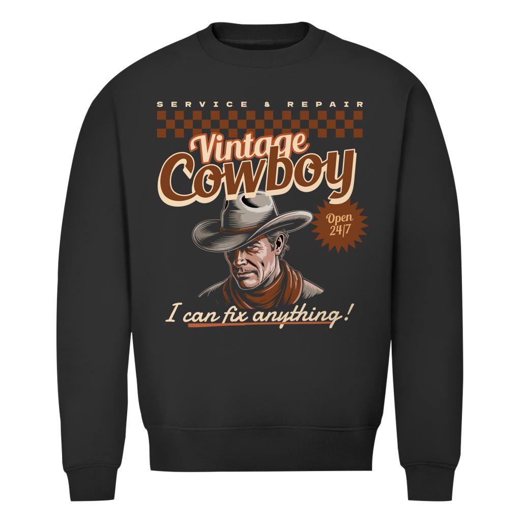 V Cowboy   - Herren Premium Bio Sweatshirt