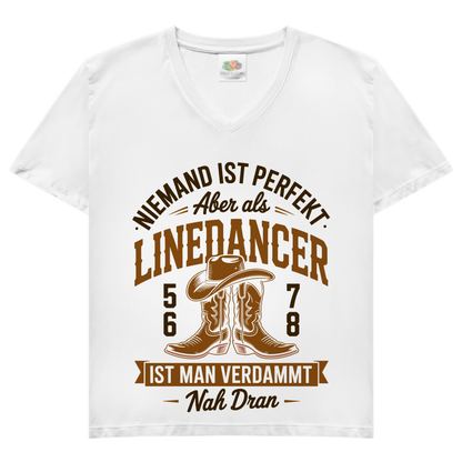 Lidan - Damen Basic V-Neck T-Shirt