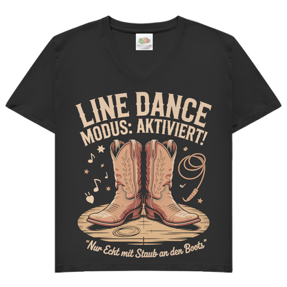 L Dance - Damen Basic V-Neck T-Shirt