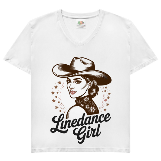 Lingir - Damen Basic V-Neck T-Shirt