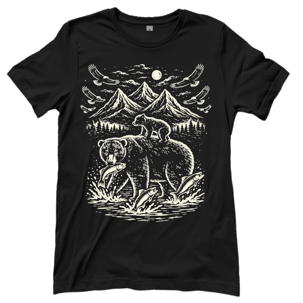 Bärenmotiv – Western T‑Shirt