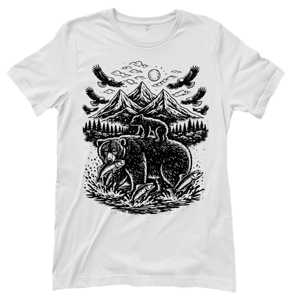 Bärenmotiv – Western T‑Shirt