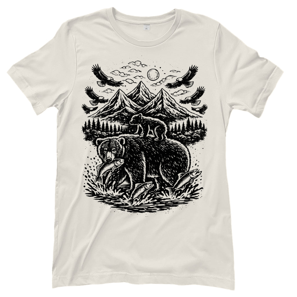 Bärenmotiv – Western T‑Shirt