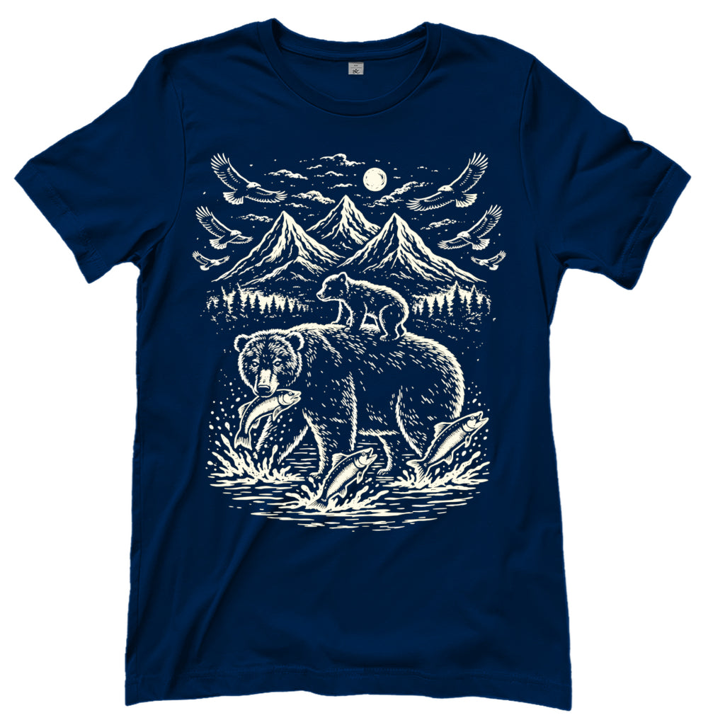 Bärenmotiv – Western T‑Shirt