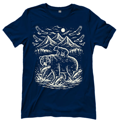 Bärenmotiv – Western T‑Shirt