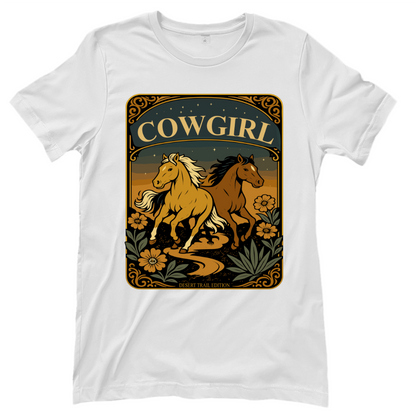 Cowgirl Pferde – Western T‑Shirt