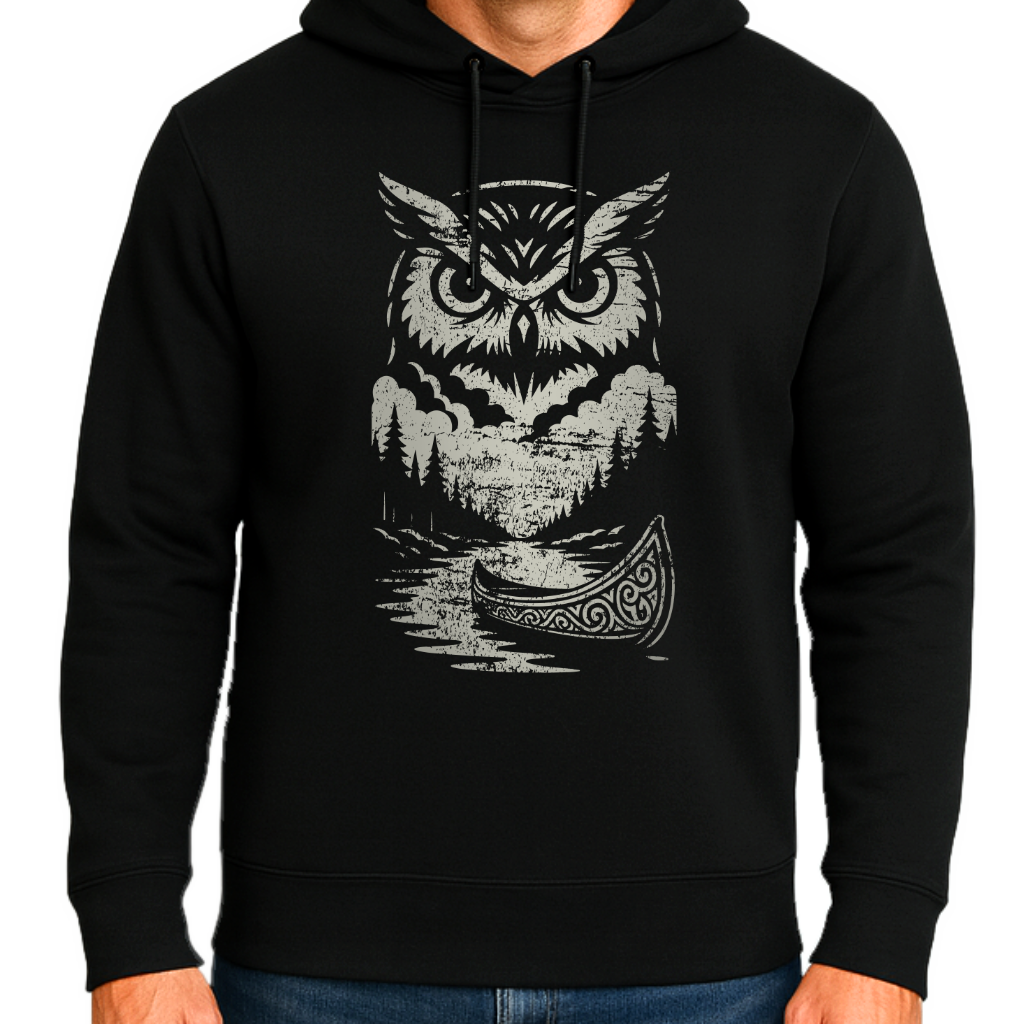 Owl - Herren Premium Bio Hoodie
