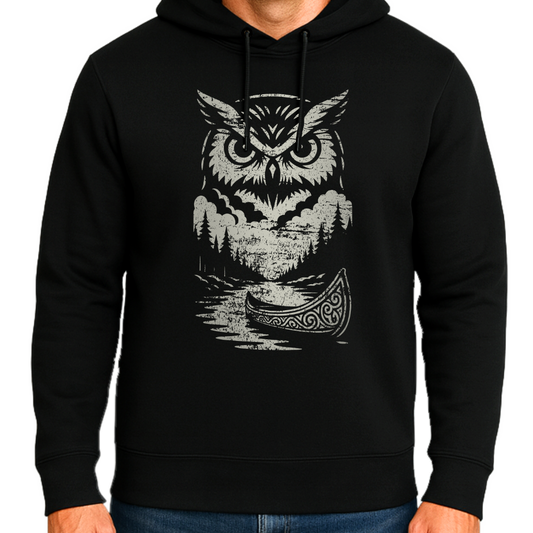 Owl - Herren Premium Bio Hoodie