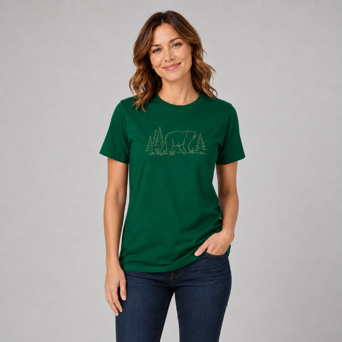 Bär im Wald – Wander T‑Shirt